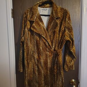 Leopard Print Teddy Jacket
